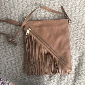 Leather Fringe Crossbody Bag